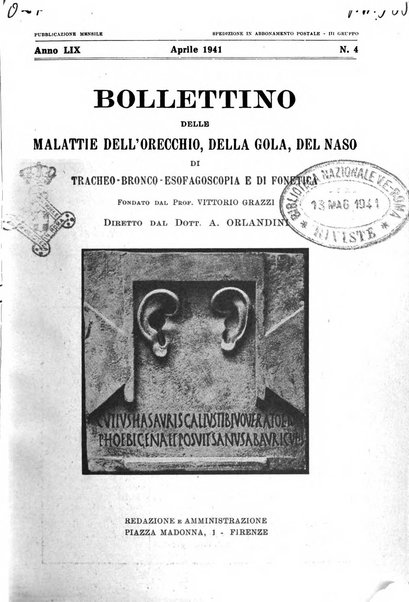 Bollettino delle malattie dell'orecchio, della gola e del naso