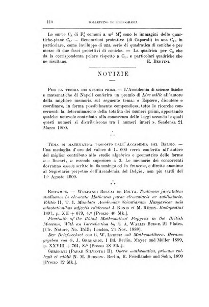 Bollettino di bibliografia e storia delle scienze matematiche