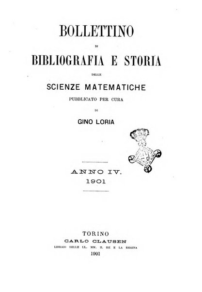 Bollettino di bibliografia e storia delle scienze matematiche