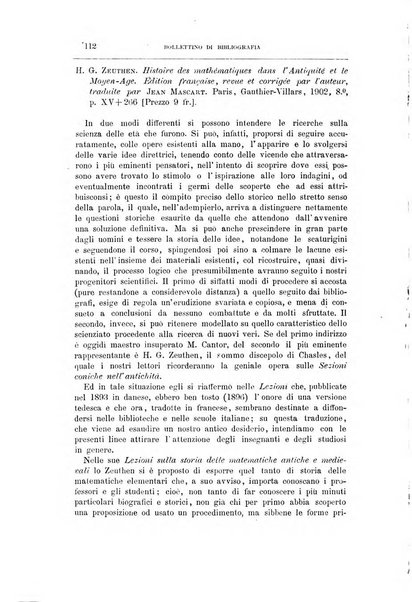 Bollettino di bibliografia e storia delle scienze matematiche