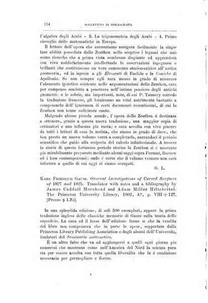 Bollettino di bibliografia e storia delle scienze matematiche