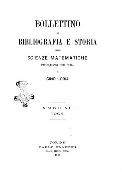 Bollettino di bibliografia e storia delle scienze matematiche