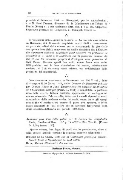 Bollettino di bibliografia e storia delle scienze matematiche