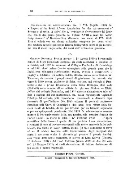 Bollettino di bibliografia e storia delle scienze matematiche