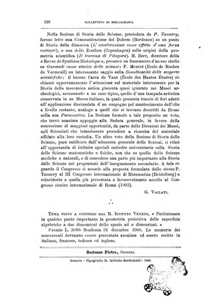 Bollettino di bibliografia e storia delle scienze matematiche