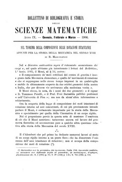 Bollettino di bibliografia e storia delle scienze matematiche