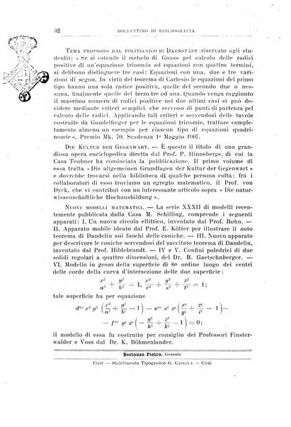 Bollettino di bibliografia e storia delle scienze matematiche