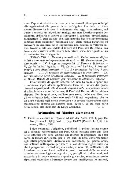 Bollettino di bibliografia e storia delle scienze matematiche