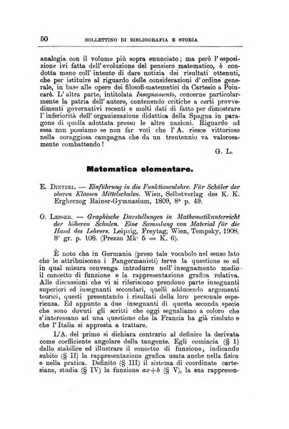 Bollettino di bibliografia e storia delle scienze matematiche