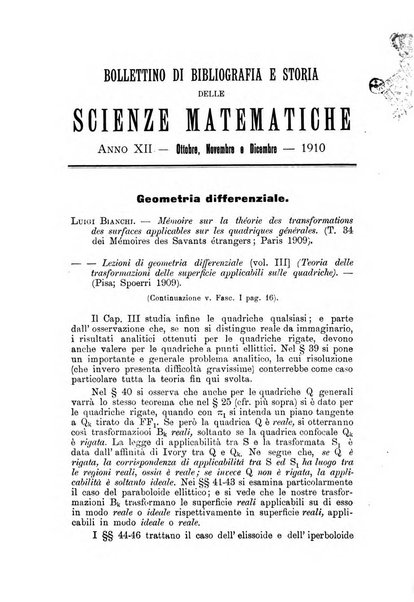 Bollettino di bibliografia e storia delle scienze matematiche