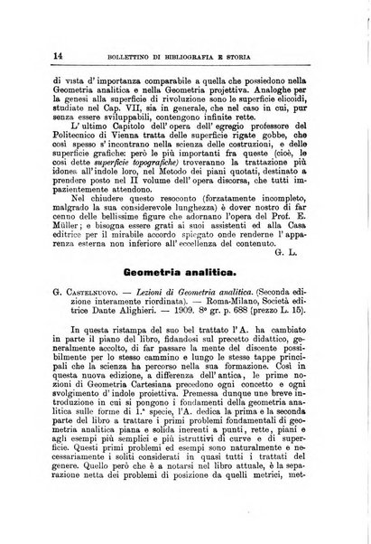 Bollettino di bibliografia e storia delle scienze matematiche