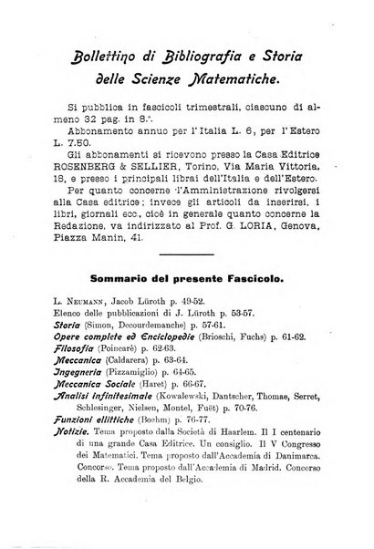 Bollettino di bibliografia e storia delle scienze matematiche