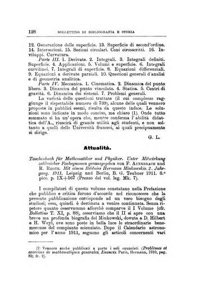 Bollettino di bibliografia e storia delle scienze matematiche