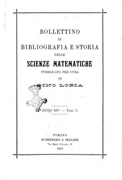 Bollettino di bibliografia e storia delle scienze matematiche