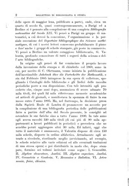 Bollettino di bibliografia e storia delle scienze matematiche