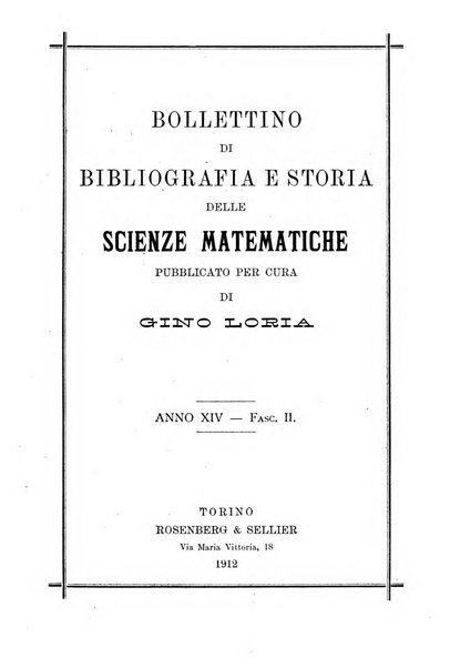 Bollettino di bibliografia e storia delle scienze matematiche