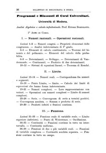 Bollettino di bibliografia e storia delle scienze matematiche