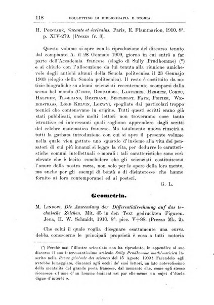 Bollettino di bibliografia e storia delle scienze matematiche