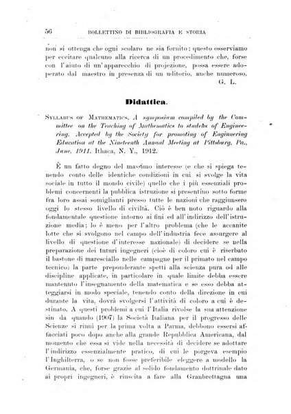 Bollettino di bibliografia e storia delle scienze matematiche