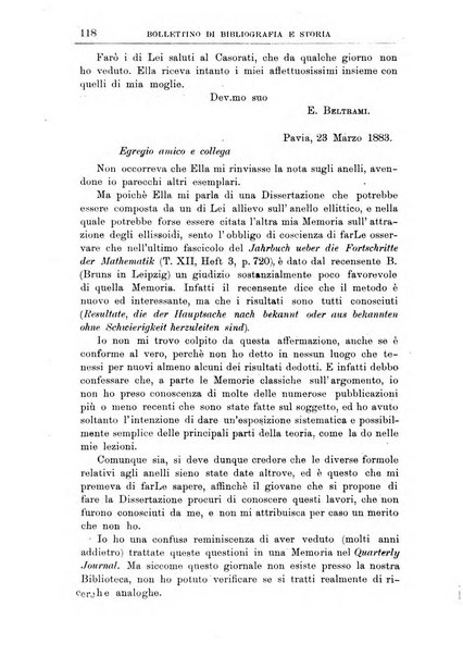 Bollettino di bibliografia e storia delle scienze matematiche