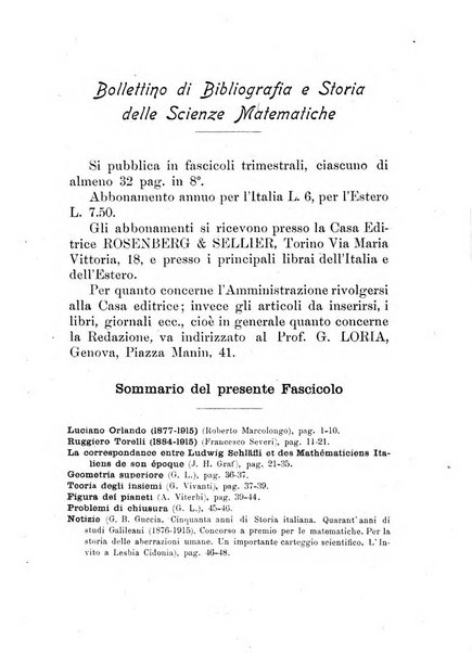 Bollettino di bibliografia e storia delle scienze matematiche