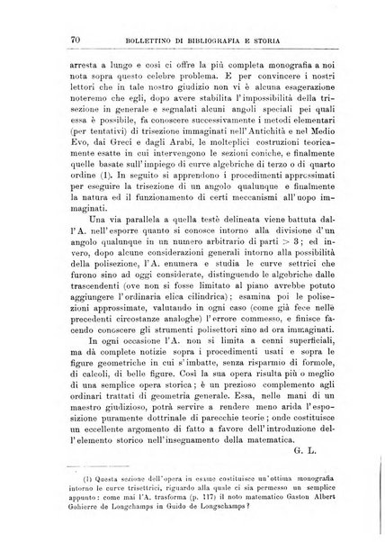 Bollettino di bibliografia e storia delle scienze matematiche