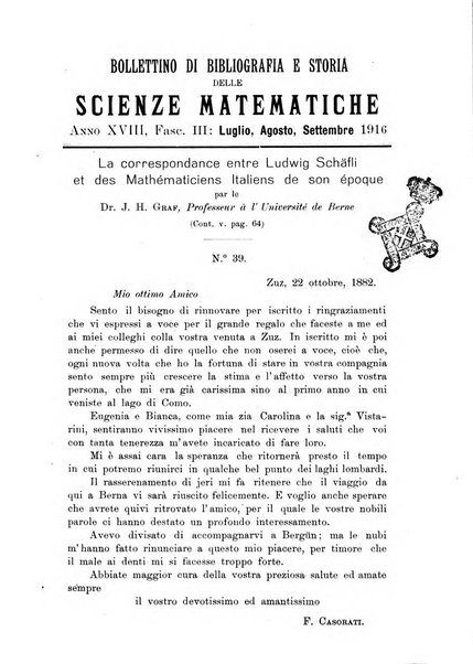 Bollettino di bibliografia e storia delle scienze matematiche