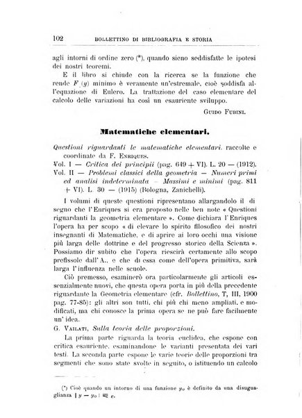 Bollettino di bibliografia e storia delle scienze matematiche