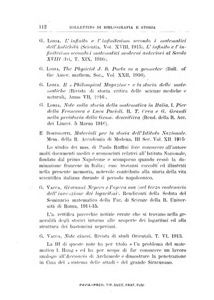 Bollettino di bibliografia e storia delle scienze matematiche