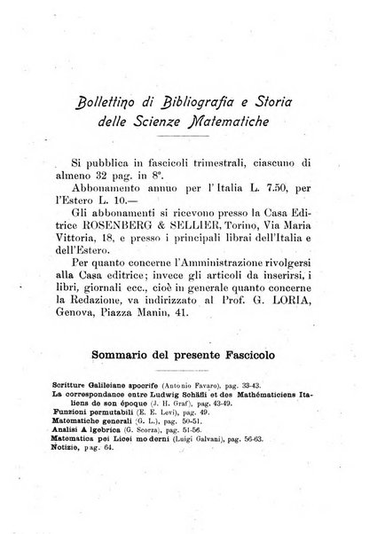 Bollettino di bibliografia e storia delle scienze matematiche