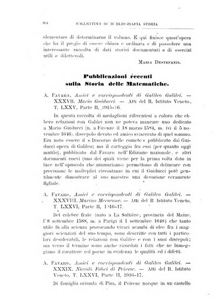 Bollettino di bibliografia e storia delle scienze matematiche