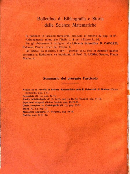 Bollettino di bibliografia e storia delle scienze matematiche