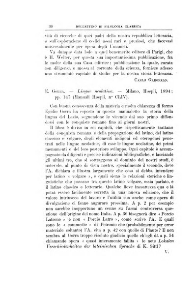 Bollettino di filologia classica