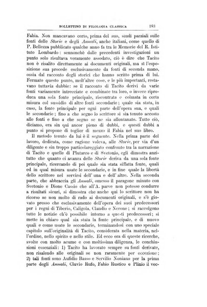 Bollettino di filologia classica