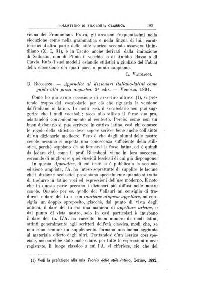 Bollettino di filologia classica