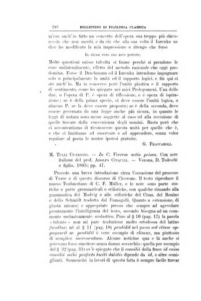 Bollettino di filologia classica