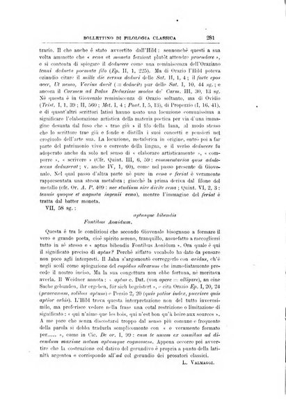 Bollettino di filologia classica