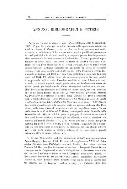 Bollettino di filologia classica