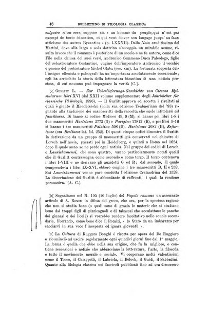 Bollettino di filologia classica