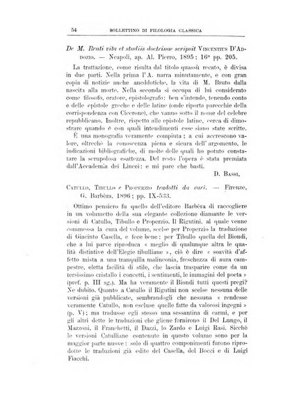 Bollettino di filologia classica