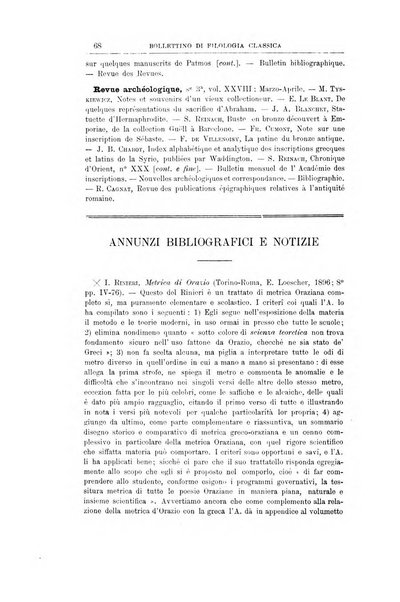 Bollettino di filologia classica