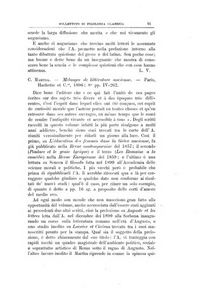 Bollettino di filologia classica