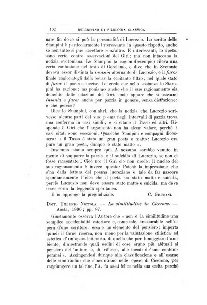 Bollettino di filologia classica