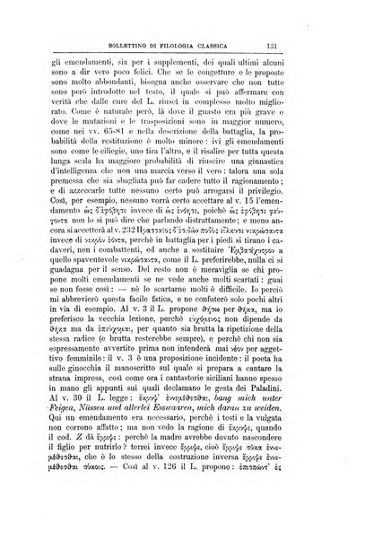 Bollettino di filologia classica