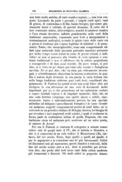 Bollettino di filologia classica