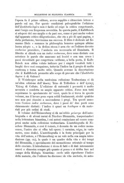 Bollettino di filologia classica