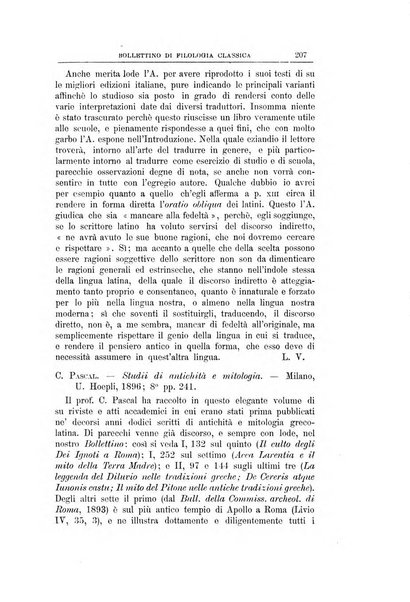 Bollettino di filologia classica