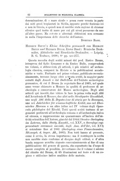 Bollettino di filologia classica