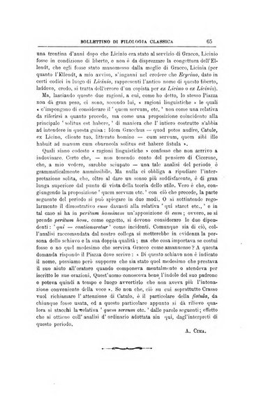 Bollettino di filologia classica