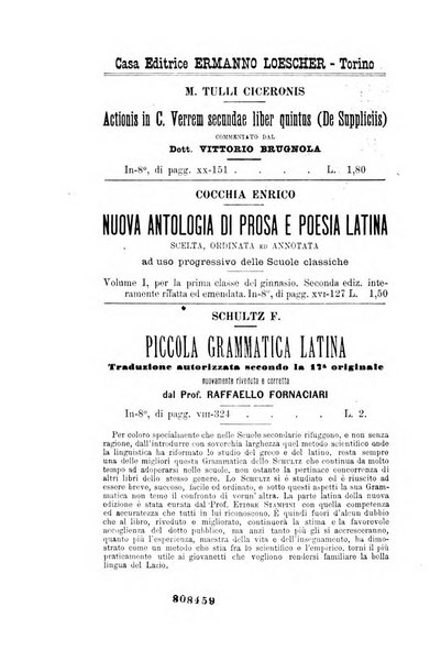 Bollettino di filologia classica